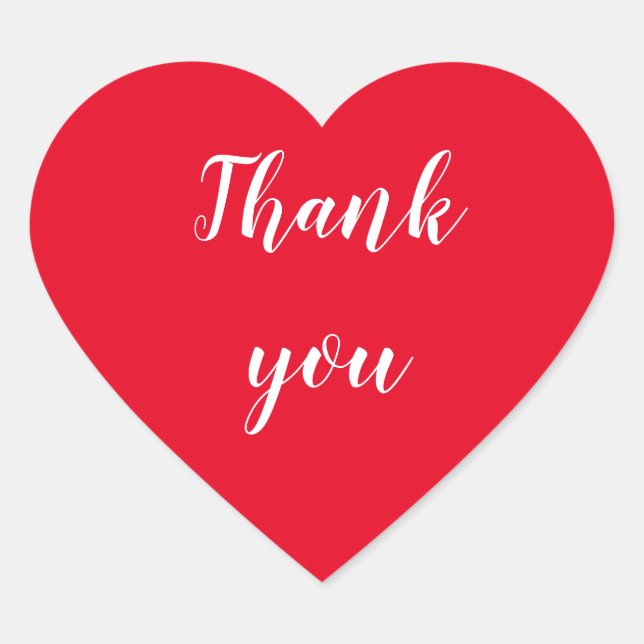 Thank you heart sticker (Front)