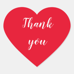 Thank you heart sticker