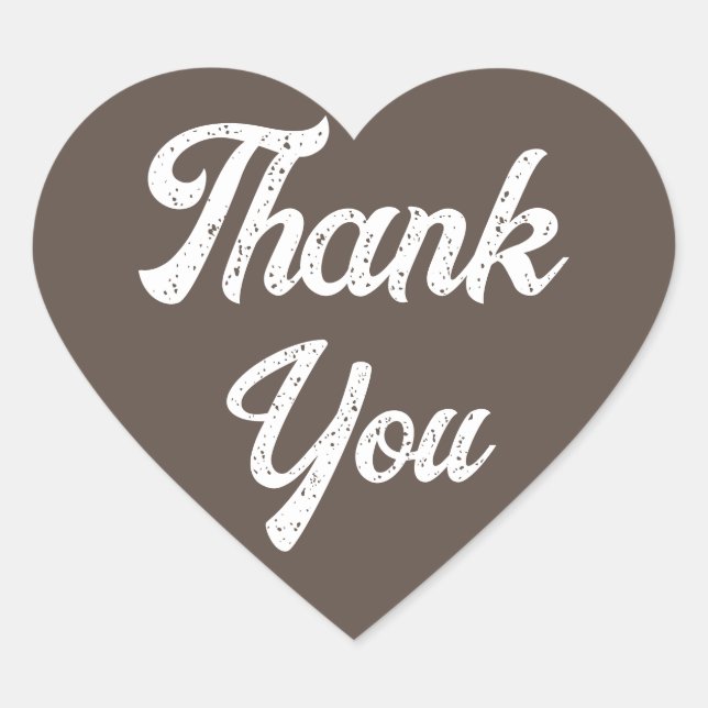 Thank You Heart Sticker  (Front)