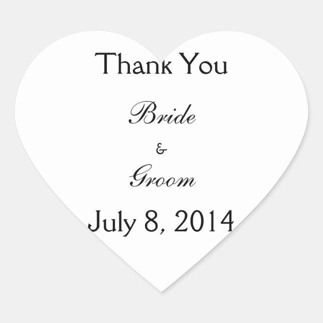 Thank You Heart Sticker (Front)