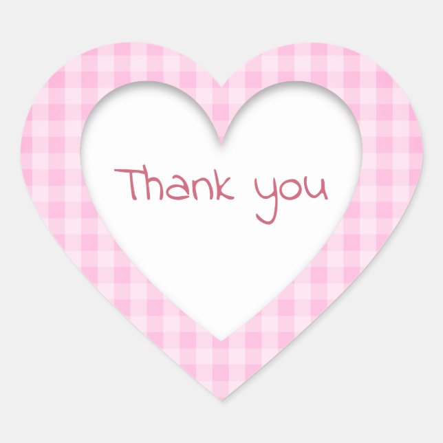 Thank you heart sticker (Front)