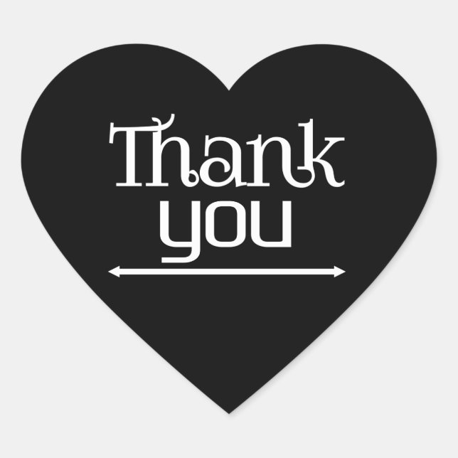 Thank you  heart sticker (Front)