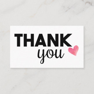 Thank you heart unique business cards