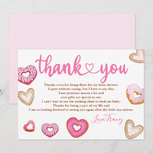Thank you hearts valentine doughnuts card