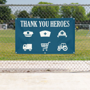 Thank You Heroes   First Responders Banner