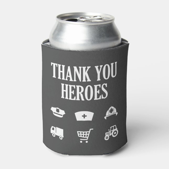 Thank You Heroes | First Responders Can Cooler (Can Front)