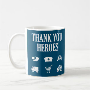 Thank You Heroes First Responders Coffee Mug