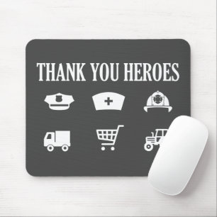 Thank You Heroes   First Responders Mouse Mat
