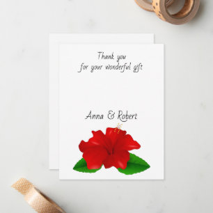 Thank you hibiscus card
