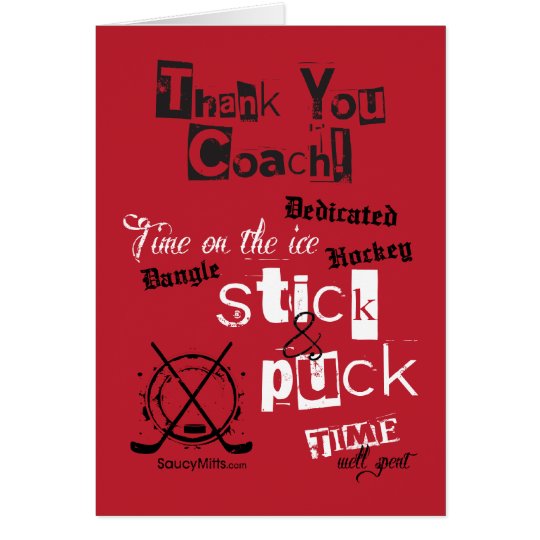 Thank You Hockey Coach! Greeting Card