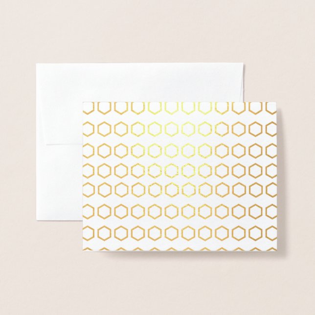 Thank You Honeycomb Pattern Foil Card (Front With Envelope)