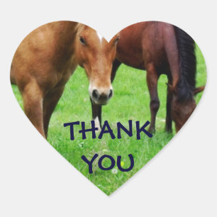THANK YOU HORSES HEART STICKER