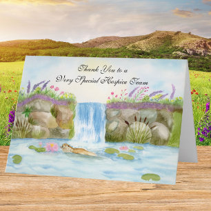 Thank You Hospice Team Otter Woodland  Card