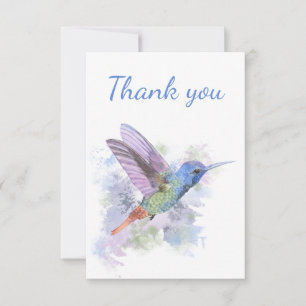 Thank You Hummingbird Garden Bird Nature Art Card