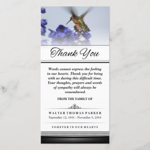 Thank You Hummingbird Words Cannot Express II Card