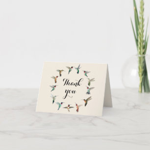 Thank You Hummingbirds Wreath  Card