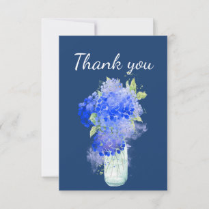 Thank You Hydrangea Garden Flower Art Card