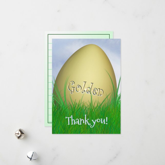 "Thank You!" - I Found the Golden Egg Holiday Card (Front/Back In Situ)