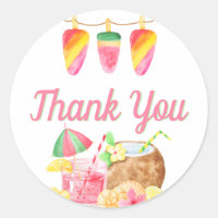 Thank You Ice Lolly Bunting Hawaiian Theme Party