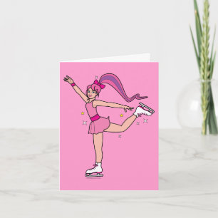 Thank You Ice Skating Birthday Party Card