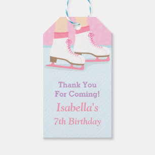 Thank You Ice Skating Birthday Party Gift Tags