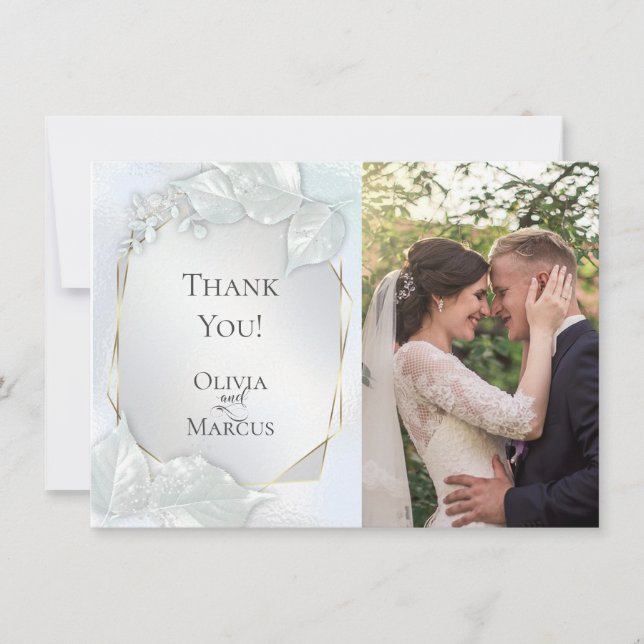 THANK YOU | Icy Blue Shimmer PHOTO Frame (Front)