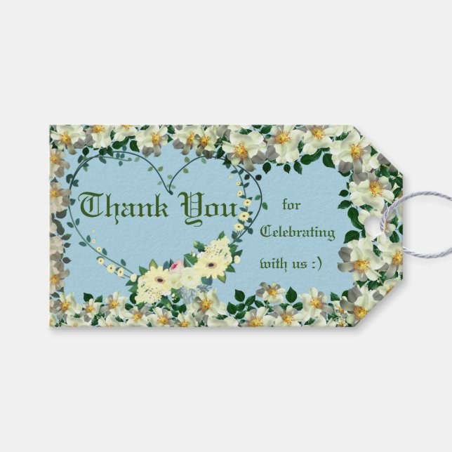 Thank You Ideas - Favours Gift Tags (Front (Horizontal))