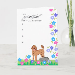 Thank You I'm Grateful Fill in the Cover List Card