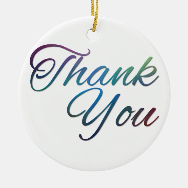 Thank You Images Ceramic Tree Decoration (Front)