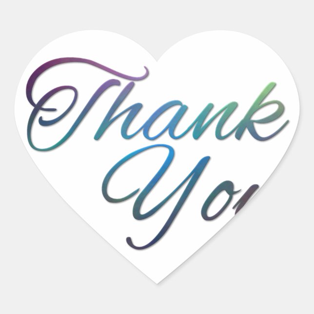 Thank You Images Heart Sticker (Front)