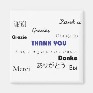Thank You in Black and Blue 003 Magnet