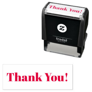Thank You! in Bold Text or Your Message Self-inking Stamp