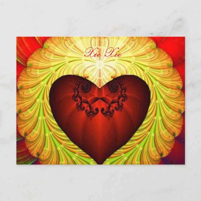 Thank-you in Chinese.. Postcard (Front)