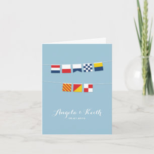 THANK YOU in Colourful Nautical Flags Card