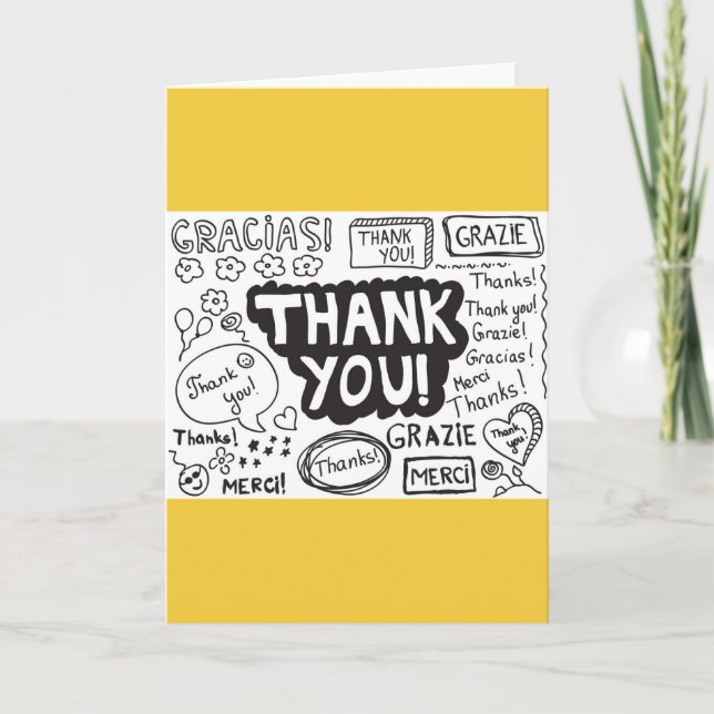 Thank You In Different Languages Card (Front)