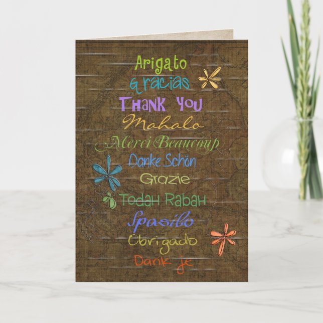 Thank You in foreign languages Card (Front)