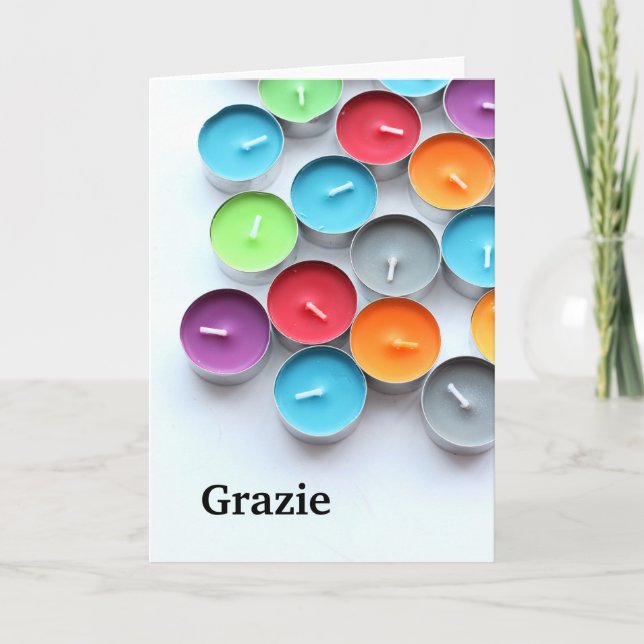 Thank You in Italian Card (Front)