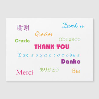 Thank You in Many Languages Colourful