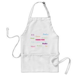 Thank You in Many Languages Colourful Typography Standard Apron