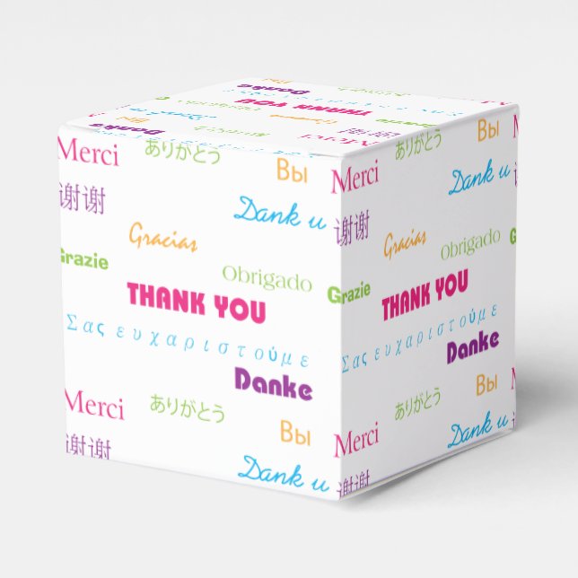 Thank You in Many Languages Favour Box (Front Side)