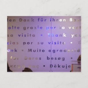 Thank you in many languages, Lucerne Postcard