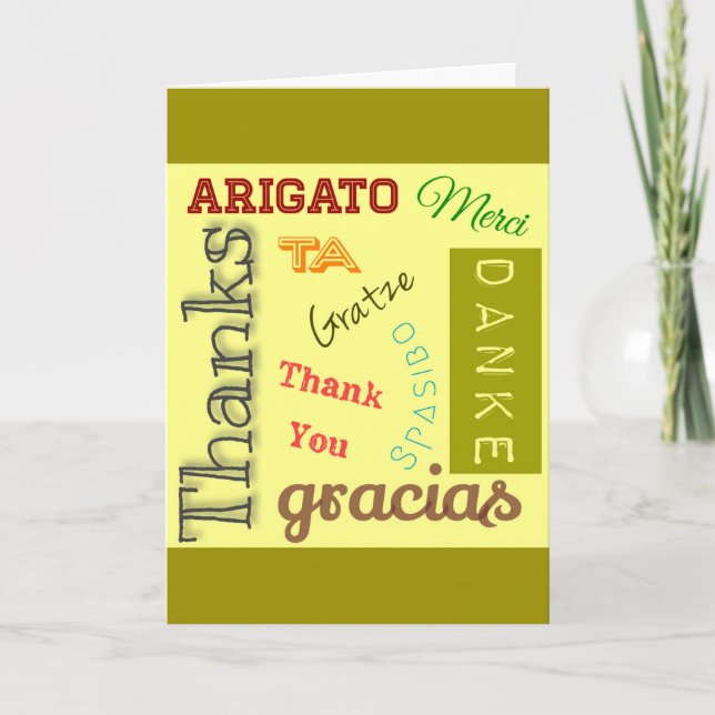 Thank You in Many Languages Typography Design (Front)