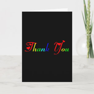 Thank You in Rainbow Colours Card