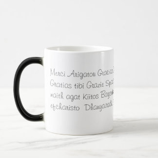 Thank you in several languages magic mug