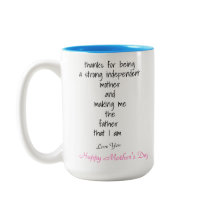 Thank You Independent Mother's Day Mom's Message