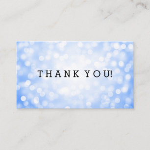 Thank You Insert Blue Glitter Lights