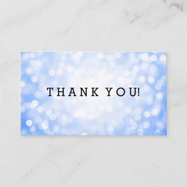 Thank You Insert Blue Glitter Lights (Front)