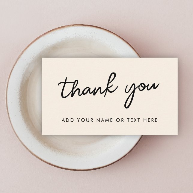 Thank you Insert Card | Minimal Neutral Cream (Creator Uploaded)