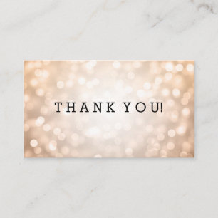 Thank You Insert Copper Glitter Lights