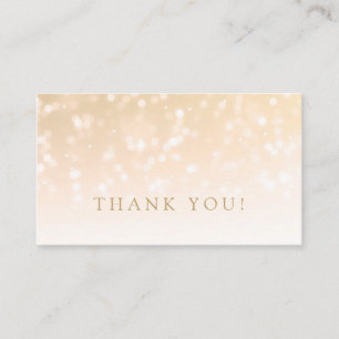 Thank You Insert Gold Bokeh Sparkle Lights
